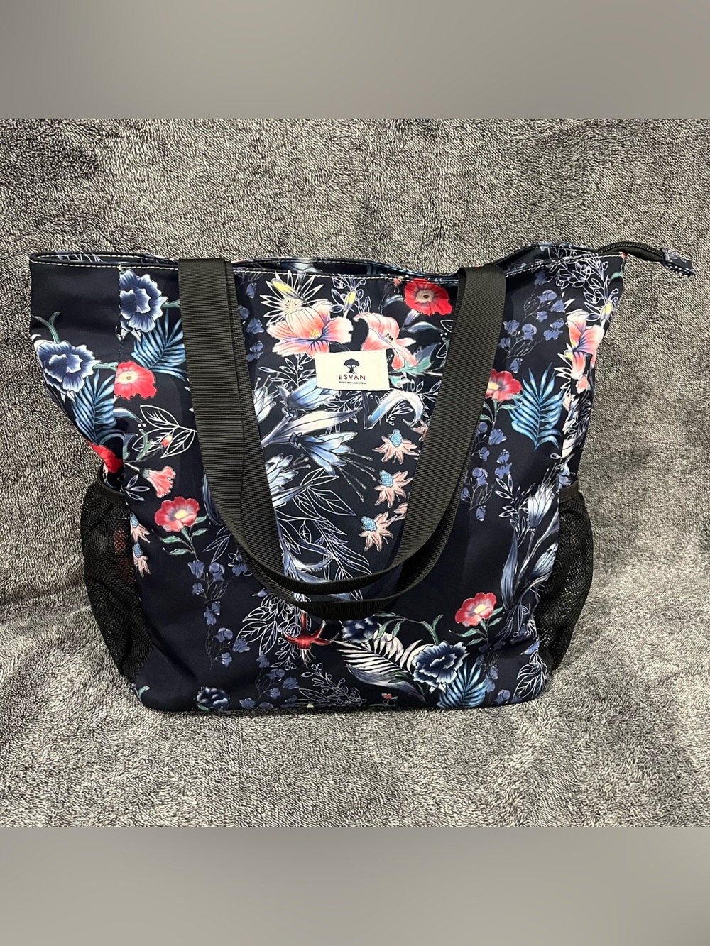 Like new❗️Esvan Original Floral large Tote Bag with Mesh Pockets